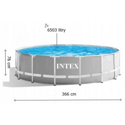 Rėmo baseinas 366x76 intex 26710 4in1 prizmės rėmas