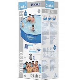 Bestway plieno pro 3 rėmo baseino 66 m siurblys