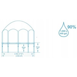 Baseino baldakimas anti-UV dušo 244x51cm bestway 56432