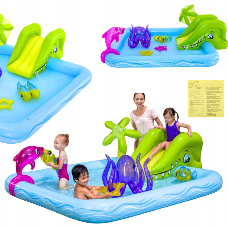 Vaikų vandens žaidimų aikštelė pripučiamas baseinas fontanas čiuožyklos žaislai