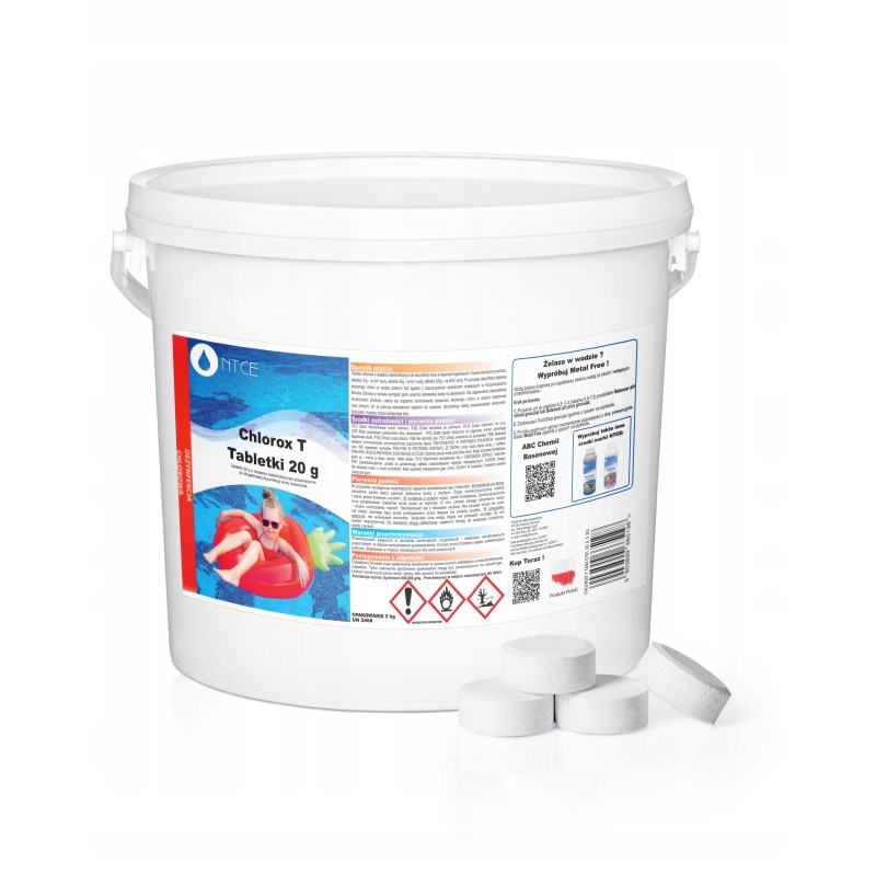 Chloro tabletės baseinams chloroxt 20g ntce 5kg