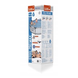 Apvalaus rėmo sodo baseinas 305x76cm plieninis pro max 4678l patvarus
