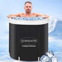 Baseinas maudynėms namuose, sulankstoma statinė 320 l žiemos maudynėms, 75 x 75