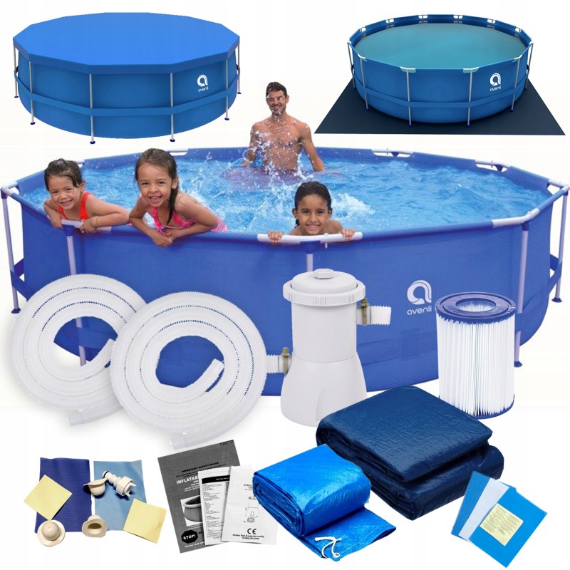 Sodo baseinas 366 x 76 cm, 16-in-1 rėmų komplektas