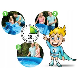 Išsiplečiantis sodo baseinas su siurbliu 457x84 intex