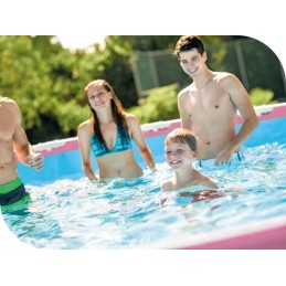 Plieninis sodo baseinas 244x76 su intex 28292 siurbliu