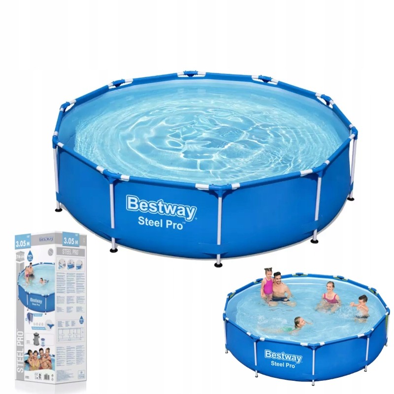 Bestway sodo rėmo baseinas, apvalus, PVC, 305 cm