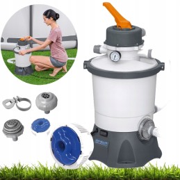 Smėlio siurblys baseinams, baseino filtras 3028, bestway jungtys, tvirtas komplektas