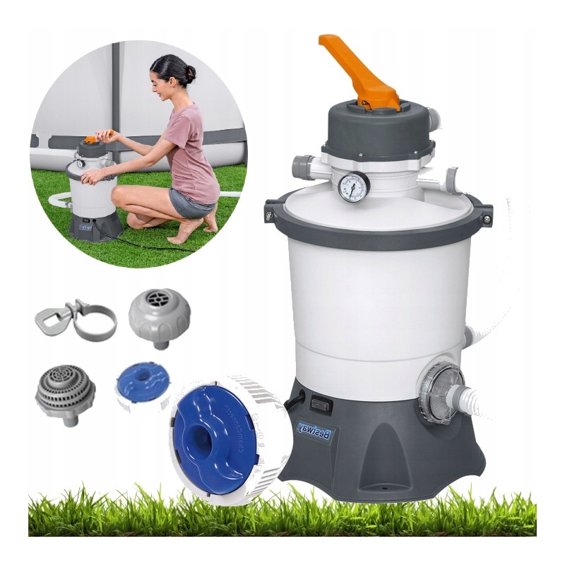 Smėlio siurblys baseinams, baseino filtras 3028, bestway jungtys, tvirtas komplektas