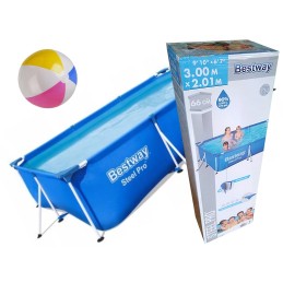 Sodo baseinas ant Bestway 3x2m rėmo su intex kamuoliuku