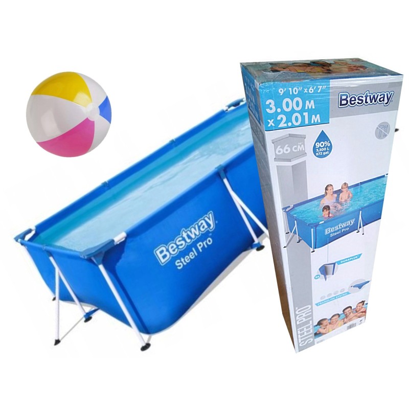 Bestway stačiakampio rėmo baseinas 300x201x66 cm