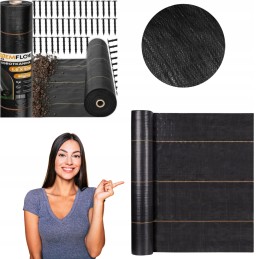 ⭐Agrotekstilė agrotekstilė 1,1x50m nuo piktžolių juoda 90g UV 3% + 50x inkarai❗