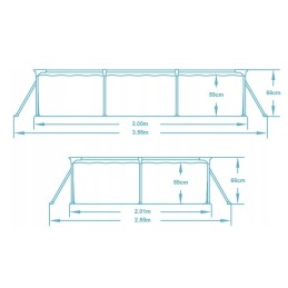 Bestway karkasinis sodo baseinas intex 3x2 m