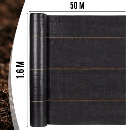 ⭐Agrotekstilė agrotekstilė 1,1x50m nuo piktžolių juoda 90g UV 3% + 50x inkarai❗