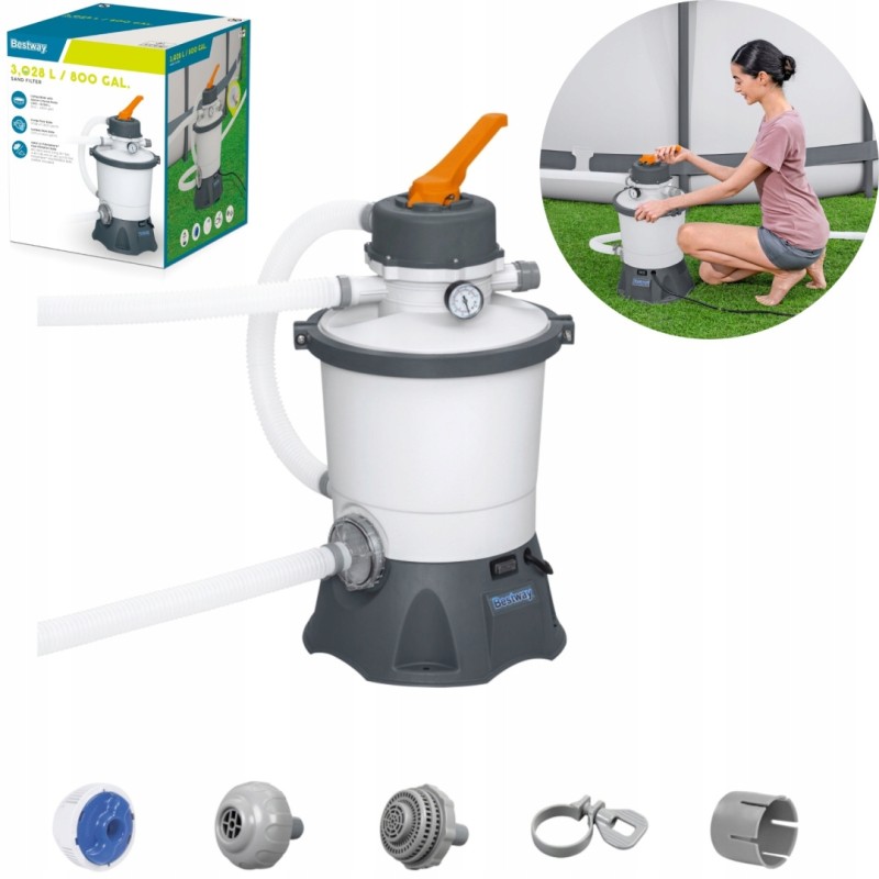 Bestway flowclear 3028l smėlio baseino filtro siurblys