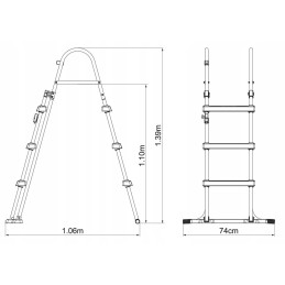Bestway 58330 saugos kopėčios baseinui 107 cm