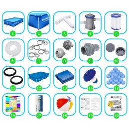 Karkasinis baseinas 300 x 201 x 66 cm bestway 56411