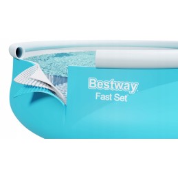 9in1 366x76 bestway išplėtimo baseinas yra uždengtas siurbliu