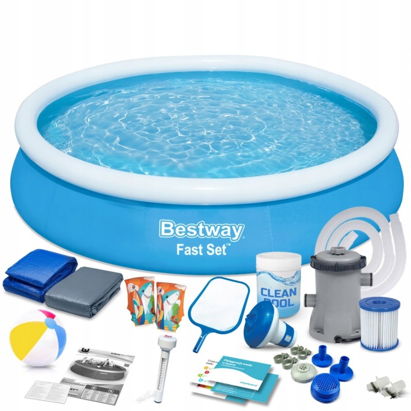 Išplečiamas sodo baseinas 366 x 76 cm komplektas 17in1 bestway 57274