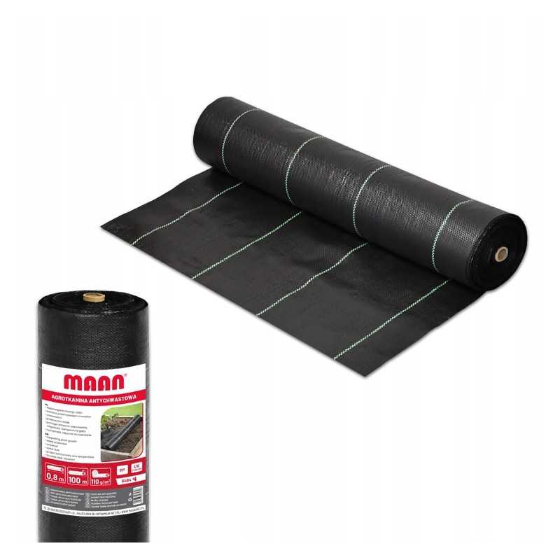 Agrotkanina 110 anti weed pp black uv roll 0 8 x 100 m maan