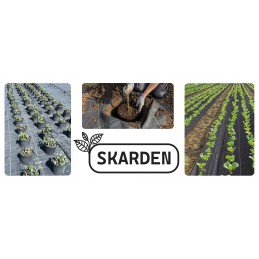 Juodas nuo piktžolių agrotekstilės skardenas 70g 1,6x50m