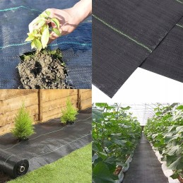 Juodas nuo piktžolių agrotekstilės skardenas 70g 1,6x50m