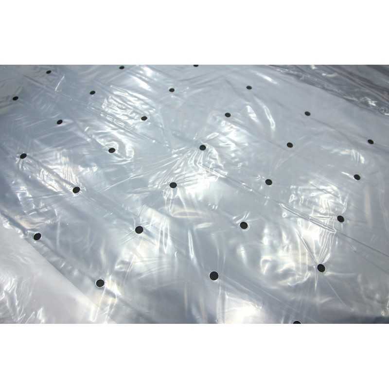 Perforuota dengiamoji folija Vulcanus Vua30r daržovėms su UV filtru 5,4x10m skaidri