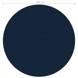 Vidaxl plaukiojanti saulės folija baseinui 381 cm juoda ir mėlyna