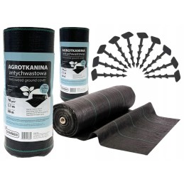 Skarden agrotekstilė 1,1x100m juoda 70g/m2 + 100 smeigtukų