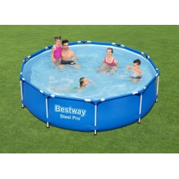 Plieninis pro 305x76 rėmo baseinas bestway sodo baseinas
