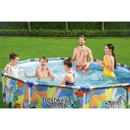 Plieninis profesionalus baseinas vaikams bestway gyvūnų pasaulis 305x66cm 10ft