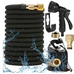 Long garden hose, extensible, 45 mm, gun connectors