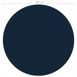 Plaukiojanti pilnai dengianti saulės folija baseinui, 381 cm, juoda ir mėlyna