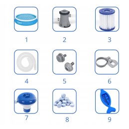 Sodo plėtimosi baseinas 366x76 bestway rinkinys xxl