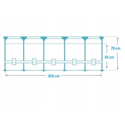 Sodo baseino rėmas 305x76 intex 26702 rinkinys 12in1 modelis 2024