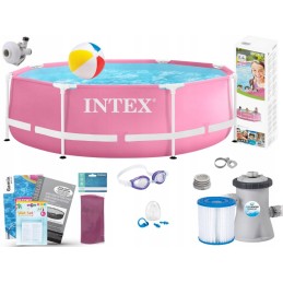 Plieninis sodo baseinas 244x76 intex 28292 rinkinys 12in1 modelis 2024