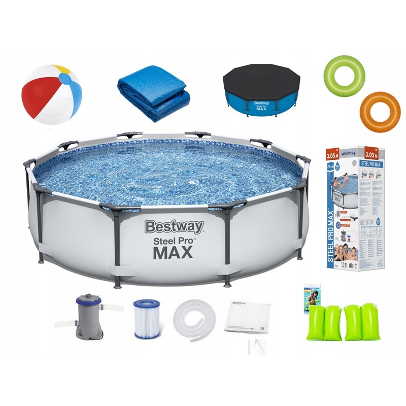 18in1 sodo rėmo baseino komplektas 305x76 cm