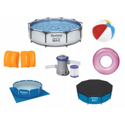 18in1 sodo rėmo baseino komplektas 305x76 cm