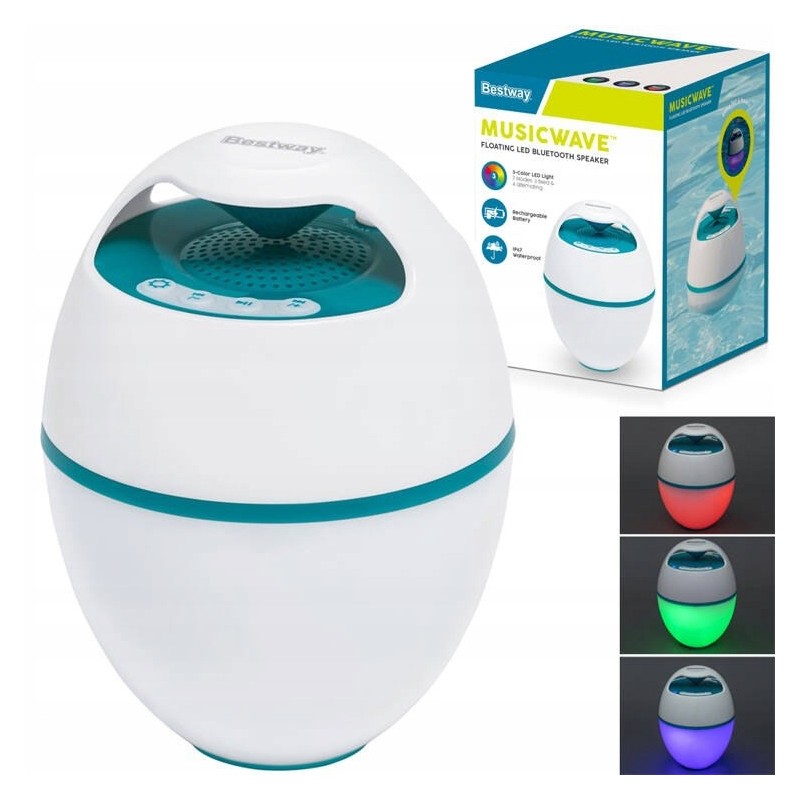 „Bestway“ plaukiojantis garsiakalbis su „Bluetooth“ ir LED lempute 58700