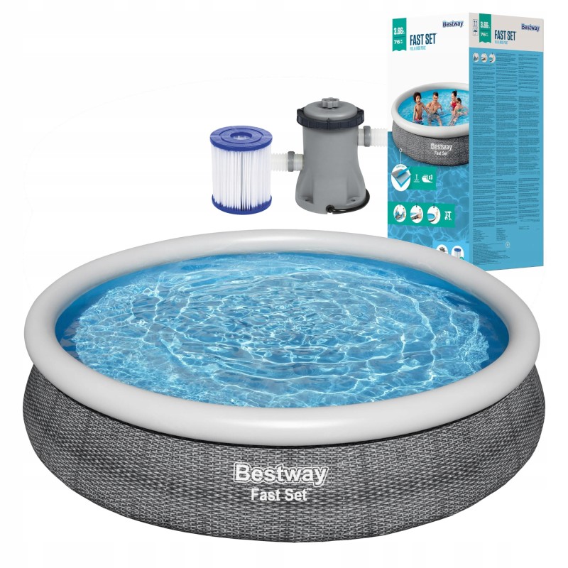 Sodo baseinas 3 viename išplėtimas 366x76 bestway 57445