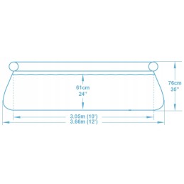 Sodo baseinas 3 viename išplėtimas 366x76 bestway 57445