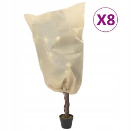 Vidaxl augalų gaubtai, su virvelėmis, 8 vnt., 70 g/m², 0,8x0,8 m