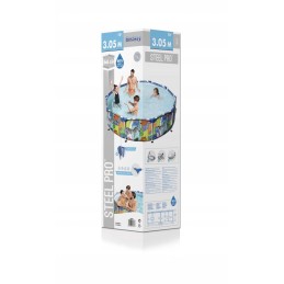 Bestway plieno pro rėmo baseinas vaikams bestway gyvūnų pasaulis 305x66c