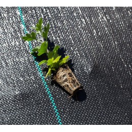 Agrotekstilė 110g 1,1x50m premium UV 3% agrotekstilė juodas kilimėlis + kaiščiai