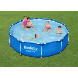 Plieninis pro 305x76 rėmo baseinas bestway sodo baseinas