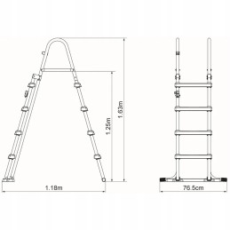 Bestway baseino kopėčios 122 cm