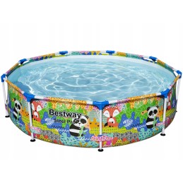 Panda spalvingo rėmo baseinas vaikams bestway panda 274 66 cm