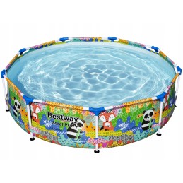Panda spalvingo rėmo baseinas vaikams bestway panda 274 66 cm