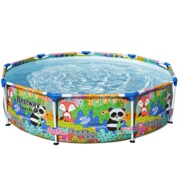 Panda spalvingo rėmo baseinas vaikams bestway panda 274 66 cm