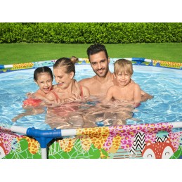 Panda spalvingo rėmo baseinas vaikams bestway panda 274 66 cm